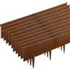 Generico My Green Help - 5 metri Bordura Giardino Acciaio Corten con Picchetti Integrati | 5 Moduli da 100cm | Altezza 9 cm | Kit Installazione Incluso - Delimitazione Professionale per Giardino e Aiuole