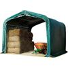 TOOLPORT Tenda da pascolo 4x4 m PVC 850 N verde, Riparo, Sottofondo morbido