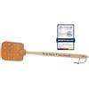 Neustanlo - Scacciamosche in legno e pelle - con scritta Bei Mir hast du Keine Chance!!! - extra forte - con manico in legno e cinturino in pelle - 47,5 cm