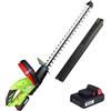 BAKAJI Tagliasiepi Elettrico a Batteria Ricaricabile agli Ioni di Litio 20V 2Ah Sega Elettrica Tagliabordi Decespugliatore Giardino Lame in Acciaio Inox, Custodia + Batteria Litio + Caricabatteria