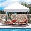 Kidsgigglz Gazebo Pieghevole, Gazebo 3x3m Pieghevole Impermeabile, Gazebo Esterno Resistente, Pop-Up Garden Pavilion, Protezione UV50+, Altezza Regolabile, per Feste Festival Campeggio, Bianco