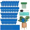 Bighan 60 pz Trappole adesive per Moscerini a Doppio Lato, Gialle e Trappole per Funghi delle Piante per Piante da Cucina per Interni ed Esterni con Lacci, Supporti in Plastica, Blu