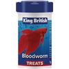 King British - Bloodworm Treats 7g - Delizioso trattamento naturale per tutti i pesci d'acquario, tartarughe e terrapins - completa una dieta equilibrata - ad alto contenuto proteico - promuove colore