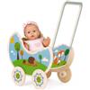 Dida - Carrozzina in Legno per Bambole, Il Bosco, Passeggino Giocattolo per Bambole fino a 35 cm, Ideale per Giochi di Ruolo, Bambini 2-4 Anni