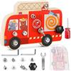 DINORUN Giochi Montessori Busy Board Giochi in Legno Cacciavite Giocattoli da Viaggio con Borsa Portaoggetti Giocattoli Educativi 3 4 5 6 Anni