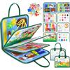 GMUFTIR Montessori Busy Board, Libro Montessori Interattivo, Giochi Montessori 1 2 3 Anni, Pannello Sensoriale Bambini, Pannello di Feltro attività, Regalo di Compleanno Bimbo Ragazzo Bambina