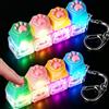 YOUYIKE 2 Pezzi Tastiera Antistress, Zampa di Gatto Animaletti Fidget Toys 4 Tasti Antistress Tastiera LED Luminosa, Kawaii Divertenti Portachiavi Finger Toys per ADHD