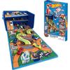 Hot Wheels Garage Parcheggio Porta Macchinine Contenitore con Tappeto 3in1