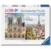 Ravensburger 12000231 - Gita a Parigi - puzzle 2x500 pezzi - puzzle adulti e ragazzi da 12 anni,