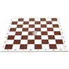 Chess and games shop Muba Scacchiere di scacchi arrotolabili in vinile standard, scacchi professionali per club e tornei (quadrati da 2,25 pollici, gomma marrone)