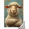 XRUGTKIHZTWF Ritratto di Pecora Divertente Puzzle 1000 Pezzi Gioco di Puzzle 1000 Pezzi Carta per Adulti Stile Retrò Relax Concentrazione Famiglia Casa Regalo 38x26cm/1000pcs