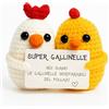 Patate Positive Super Gallinelle© | Idea Regalo Originale | Amiche del Cuore & Best Friends | BFF, Amica, Collega | Peluche Kawaii Fatta a Mano | Compleanno, Secret Santa, Natale, Pasqua | Divertente & Tenerissima