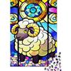 XRUGTKIHZTWF Vetro Colorato Ariete Puzzle 1000 Pezzi Puzzle per Famiglia Carta Puzzle per Adulti Arte Vivace Relax Decorazione Regalo Casa 38x26cm/1000pcs