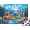 ISVMBMYGRWOw Bella Casa di Montagna Puzzle 1000 Pezzi per Adulti 38x26cm/1000pcs