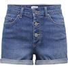Only Onljessie Mid Vis But Pantaloncini da Donna DNM Onljessie Mid Vis But Shorts DNM, Media Blu Denim, XL