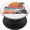 Monterey Beach California Surfing Surf O Monterey PopSockets PopGrip Adesivo