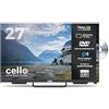 Cello Ctrav-27TZF TV/DVD Smart 27 12V con Tizen OS di Samsung, altoparlanti Pitch Perfect, Bluetooth, HDMI, USB, prodotto nel Regno Unito, ideale per camper e barche.