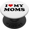 Coffee Cup I Love My Moms Pride Shirt Tw I Love My Moms Gay Pride Two Moms are Better Than One Mother PopSockets PopGrip Adesivo