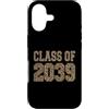 Kindie Collegiate Varsity Style Ts Custodia per iPhone 17 Classe di 2039 Leopard Varsity scuola materna per bambini