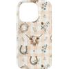 Cozy Countryside Farm Life Design Studio Custodia per iPhone 14 Pro Longhorn Mucca Ferro Di Cavallo Corda Western Fattoria Acquerello