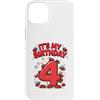 Birthday Ladybug Lovers Custodia per iPhone 14 Plus Questa coccinella è 4 anni 4 anni 4 ° compleanno ragazza famiglia