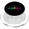 Headphones DJ Hip Hop EDM Electronic Mus Heartbeat Headphone Tie Dye Sound Lover Engineer Producer DJ PopSockets PopGrip per MagSafe