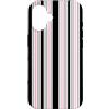 Y2K Retro Aesthetic Stripes Pattern Desi Custodia per iPhone 16 Y2K Rosa Bianco Nero Strisce Retro Vintage Modello Estetica