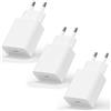 Waytex Set di 3 caricabatterie rapidi da 25 W compatto USB-C - Protezioni con chip IC - Caricabatterie rapido per iPhone, iPad, Samsung, Android, spina di alimentazione EU