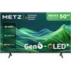 Metz Smart TV QLED 50 pollici con Google TV, QLED di sesta generazione, 4K UHD, HDR10+, Dolby Vision, Dolby Atmos, Eye Care, DVB-T/T2/C/S/S2 HEVC Main10 CI+ (50MQH7500Z, nuovo modello 2026)