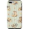 Cozy Countryside Farm Life Design Studio Custodia per iPhone 7 Plus/8 Plus Cowboy Stivali Polli Coniglio Western Fattoria Acquarello