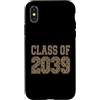 Kindie Collegiate Varsity Style Ts Custodia per iPhone X/XS Classe di 2039 Leopard Varsity scuola materna per bambini