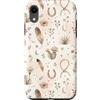 Cozy Countryside Farm Life Design Studio Custodia per iPhone XR Ferro di Cavallo Cactus Corda Deserto Piume Occidentali Acquerello