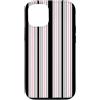 Y2K Retro Aesthetic Stripes Pattern Desi Custodia per iPhone 12/12 Pro Y2K Rosa Bianco Nero Strisce Retro Vintage Modello Estetica