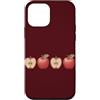 Garden Fruit Custodia per iPhone 12 mini Motivo vintage con mela rossa con fila di frutta cottagecore