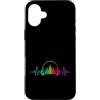 Headphones DJ Hip Hop EDM Electronic Mus Custodia per iPhone 16 Plus Heartbeat Headphone Tie Dye Sound Lover Engineer Producer DJ