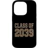 Kindie Collegiate Varsity Style Ts Custodia per iPhone 14 Pro Classe di 2039 Leopard Varsity scuola materna per bambini