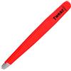 K-Pro TWEAZY Pinzetta inox sopracciglia schegge viso (rosso) | Punta obliqua presa sicura peli corti fini barba ritocchi rapidi unisex beauty case viaggio design colorato