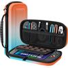 TiMOVO Custodia per Nintendo Switch 2 2025,Arancione Gradiente | Cover da Viaggio Portatile Rigida, Grande Capacità, 10 Slot per Schede di Gioco, Con Tasche per Accessori