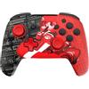 PDP Gaming REMATCH GLOW - Controller wireless Nintendo Switch Pro, con licenza, Nintendo Switch 2|Lite|OLED, controlli di movimento, batteria ricaricabile, si illumina al buio: Grand Prix Mario (rosso