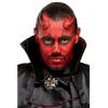 Smiffys Smiffys Make-Up FX, kit diavolo, Aqua, Rosso e nero, Trucchi viso, corna, spugna e applicatore Halloween