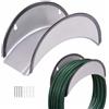 Relaxdays Supporti per Tubi, Set da 2, Argento | fino a 38 m per tubo da giardino, montaggio a parete, bordi gommati