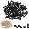 PATIKIL 200Pz 6mm Occhi Plastica Artigianali Rondelle Occhi Sicurezza Nero | per Animali Peluche Giocattoli Uncinetto Bambole Fai da Te Artigianato, Occhi Sicurezza