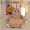 LLELEMAMO Poltroncina per Bambini in Peluche con Design Cartoon Animale, Sedia Teddy Bear Morbida per Bambini, Sedia Comoda per Cameretta, Regalo per Bambine e Bambini (F)