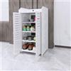 Willonin Armadietto impermeabile, mobile multiuso per soggiorno, camera da letto e cucina, scarpiera a doppia porta in PP, due livelli, 40 × 35 × 53 cm