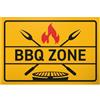DankeDir! BBQ Zone - 30 x 20 cm - Targa in plastica - Regalo di compleanno per porta con scritta divertente barbecue - decorazione per feste - idea regalo per lui