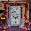Homo Trends Decorazione per Porta di Halloween, Tenda di Halloween, Tenda in Pizzo Nero, Scheletro, Ragnatela Curtain pistrello, Striscione per Halloween, Decorazione Horror Finestra, Porta di casa, Feste