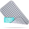 Brandsseller - Tappetino per Vasca da Bagno 70x38cm Anti Slip con Ventosa Grigio
