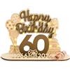 ARTREE Regalo di compleanno, 60 regali di denaro, in legno, per compleanno, 60° compleanno, in legno, per ospiti, regalo personalizzabile, decorazione di compleanno