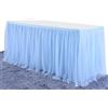 FANSU Gonna da Tavolo in Tulle, Gonna da Tavolo per Feste Doppio Strato Gonna Tavolo Gonna Tavola per Compleanno Natale Festa Baby Shower Matrimonio (6FT/183x77cm,Blu)