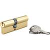 Thirard Cilindro di blocco profilo STD 40 x 50 mm - Sistema di sicurezza doppio ingresso ottone - Uso porta d'ingresso - Grande robustezza - Fornito con 3 chiavi dentate - THIRARD